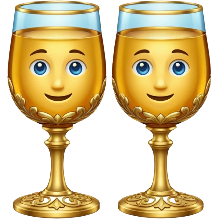 glass made of gold emoji