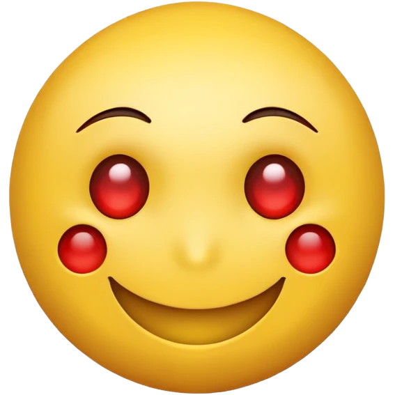 Smiley face with low red eyes  emoji