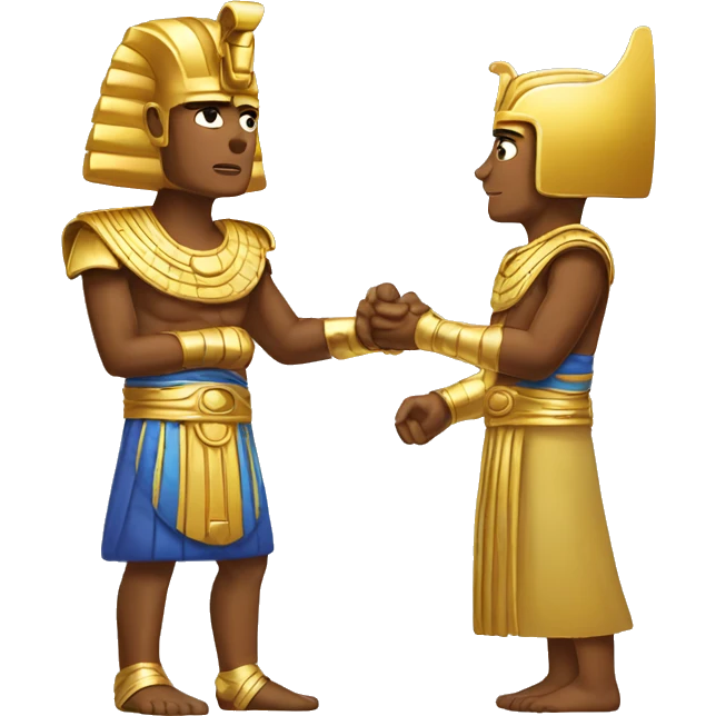 Pharaoh fighting chat bubble emoji