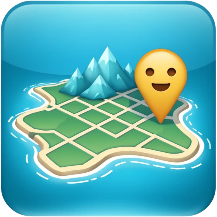 cyan-colored map icon emoji