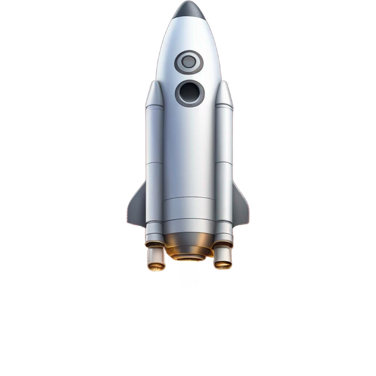 rocket flies to the stars emoji