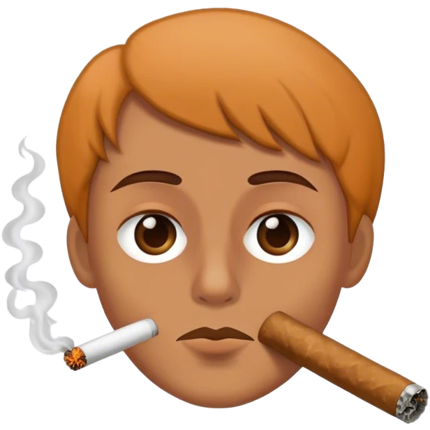 Smoking a blunt emoji