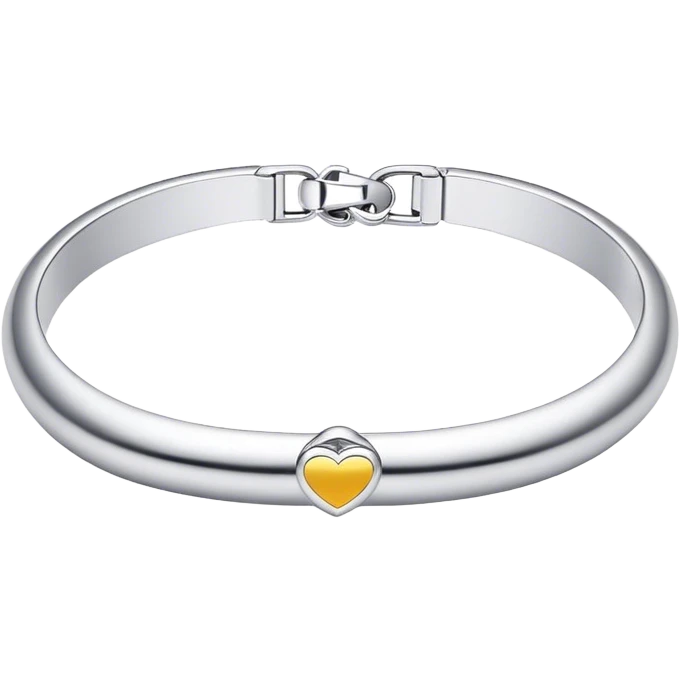 A stylish bracelet in silver or gold, smooth and minimalist design, no charms or extra details, standalone on a plain background emoji