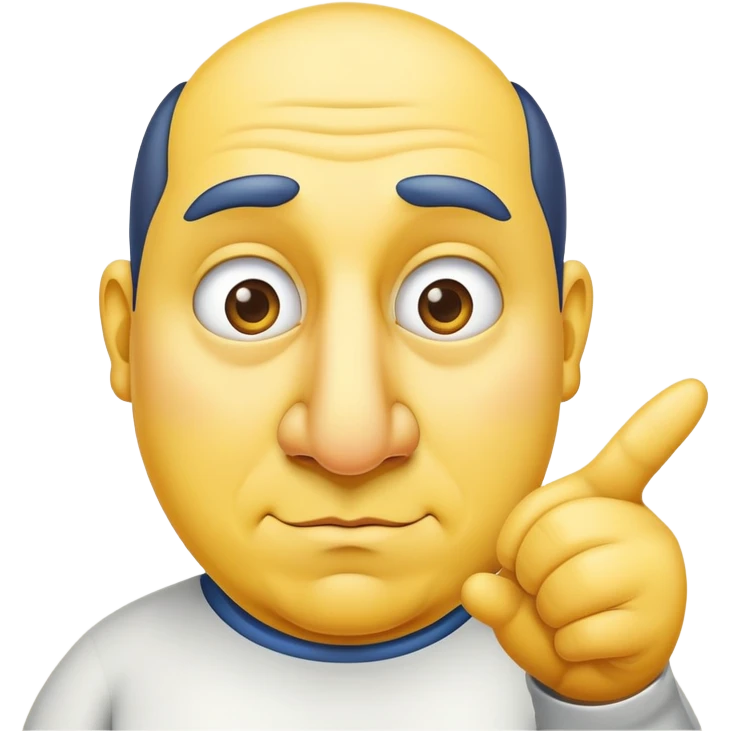 Big nose fat yellow skin guy pointing at me emoji