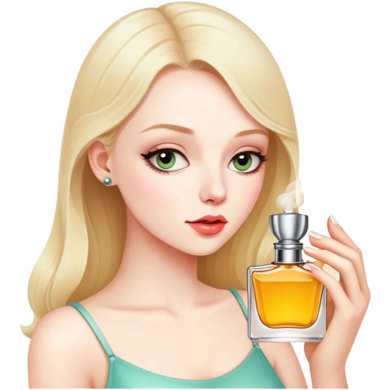 The girl is sniffing perfume emoji