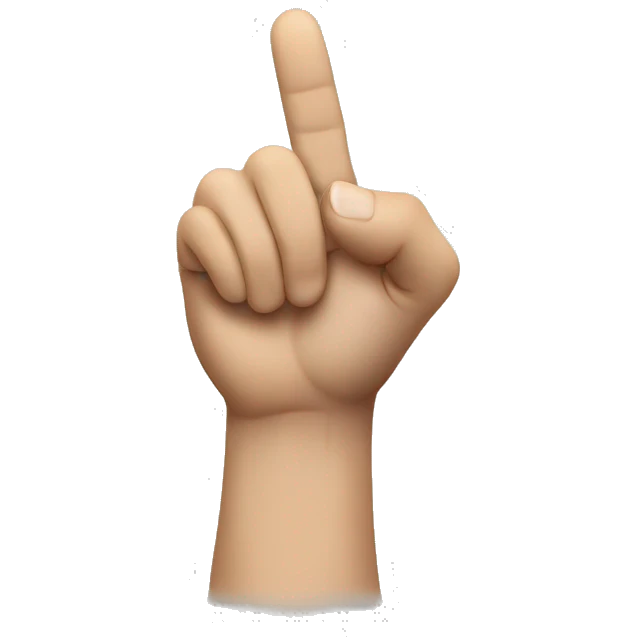 hand pointing out fin emoji