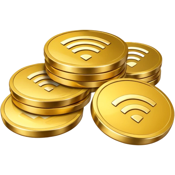 wifi coin stack emoji