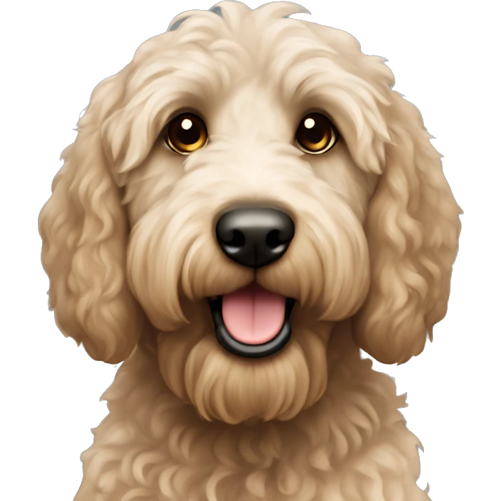 Labradoodle with dark muzzle emoji