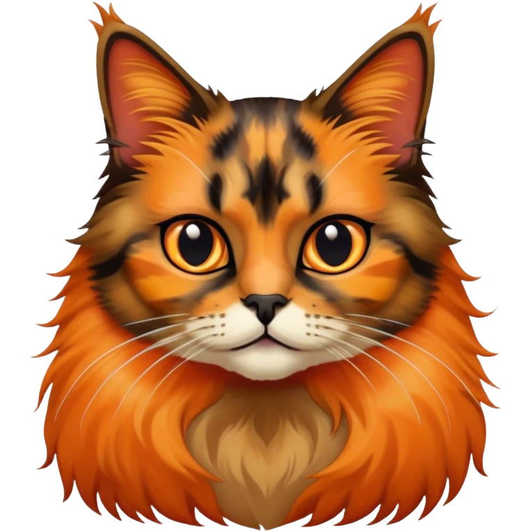Longhair tortoiseshell cat  emoji
