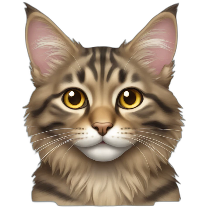Main Coon tabby cat emoji
