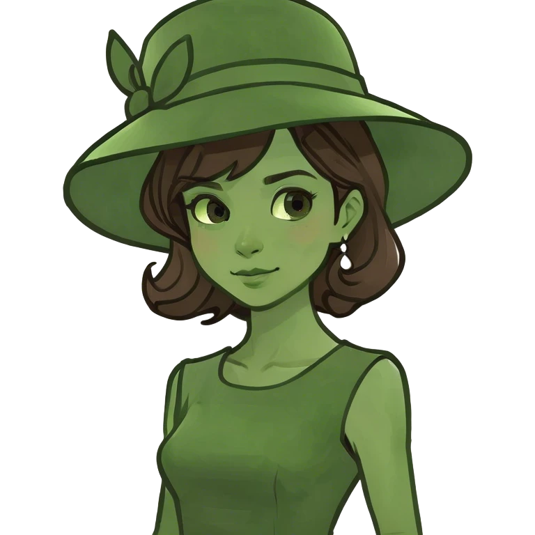 brownhair girl in elegant dress emoji