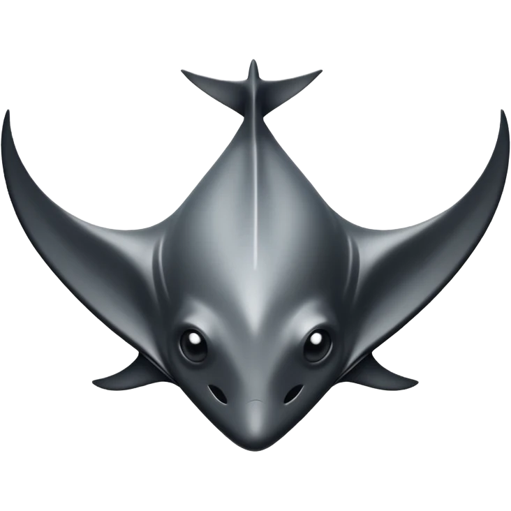 manta ray from above apple emoji style emoji