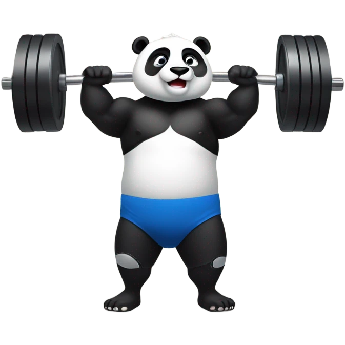 Panda jacked at the gym emoji