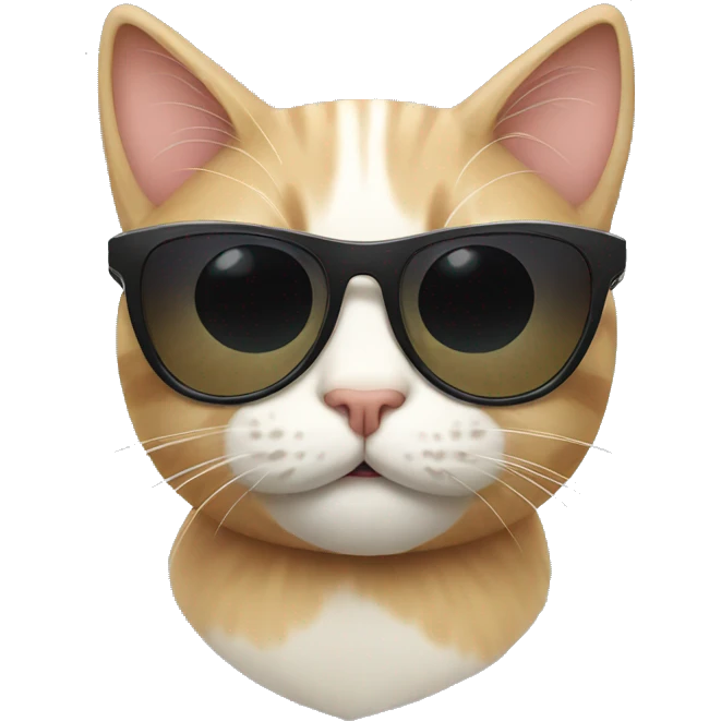 Cat with sunglasses emoji