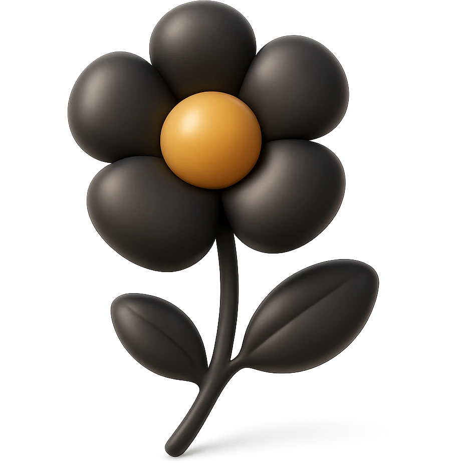 flower in balloon style with bright colors emoji