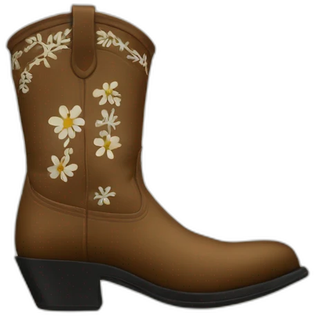 Santiag boot originally with white pattern emoji
