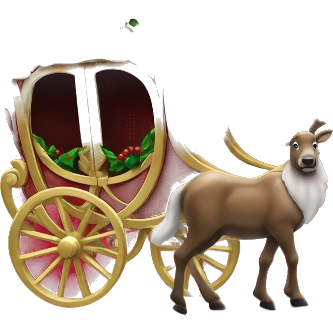 Santa’s Carriage and Raindeer emoji