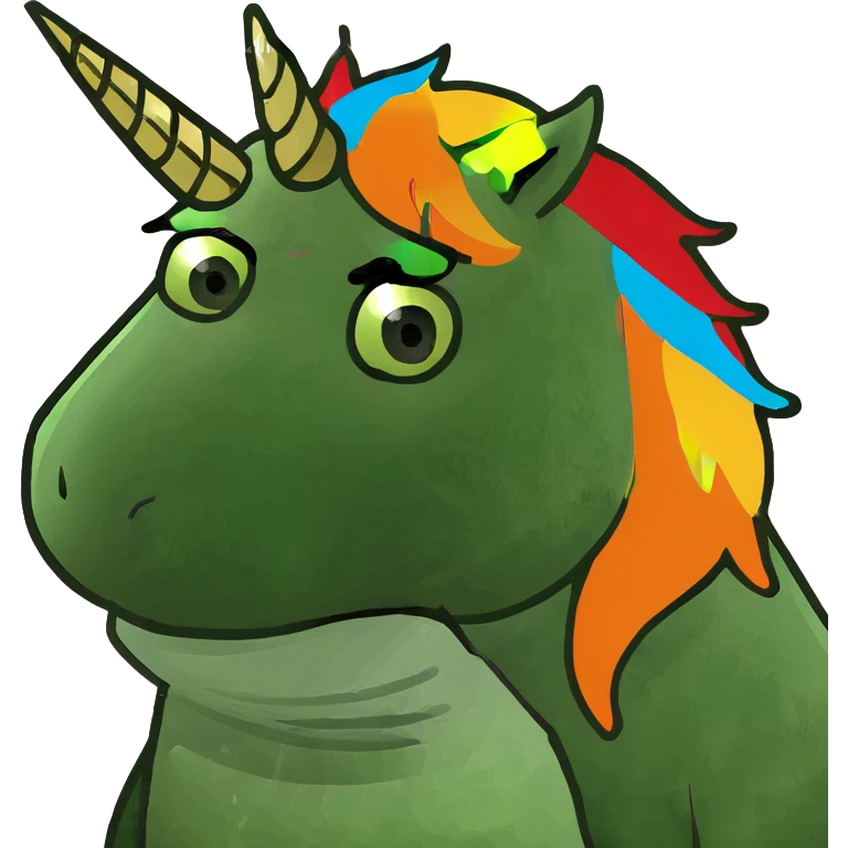 unicorn of concern and disgust  emoji