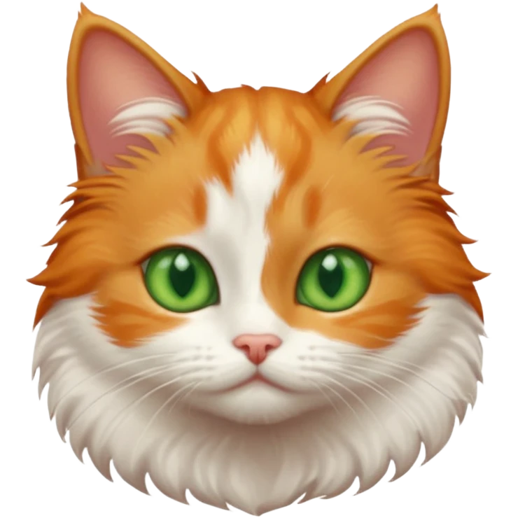 tiny ginger and white cat emoji