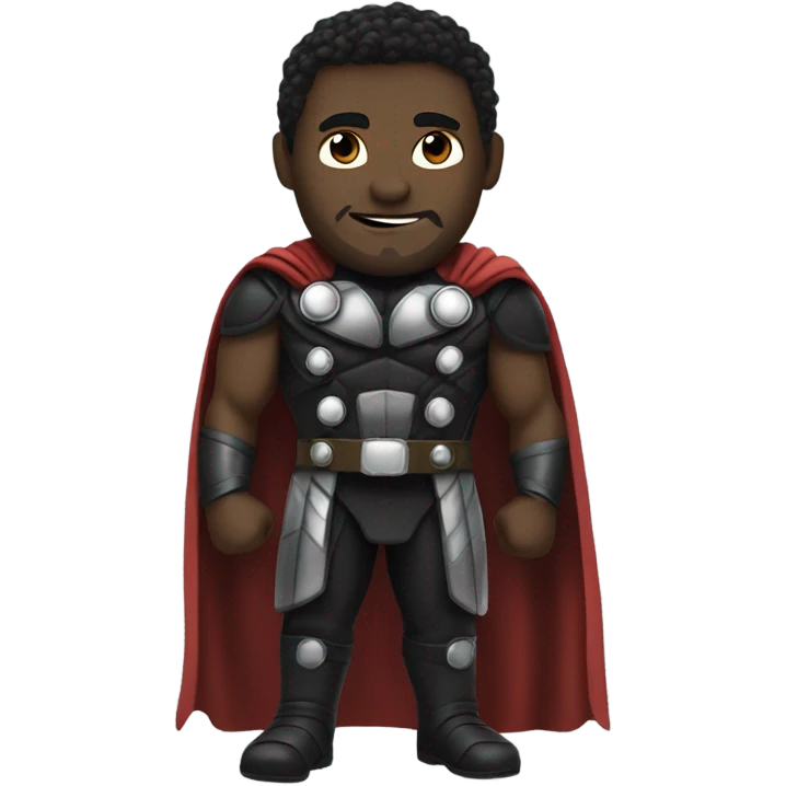 A black superhero made in the image of Thor. emoji
