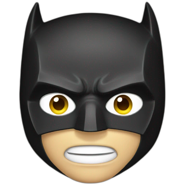 Batman Mask with White eyes emoji