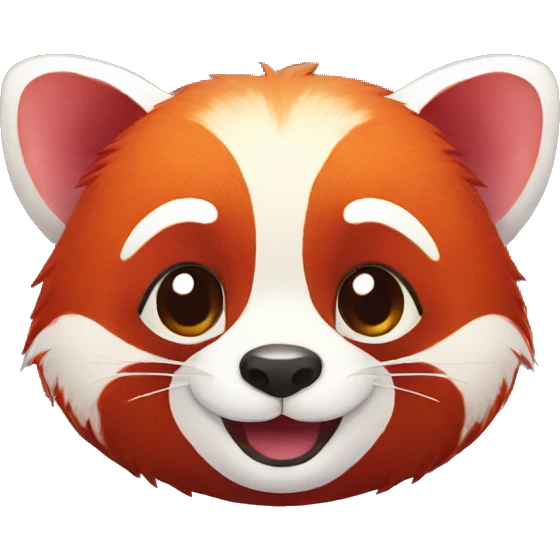 cute red panda happy emoji