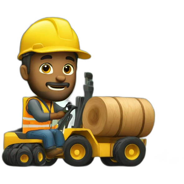 forest forwarder with timber emoji
