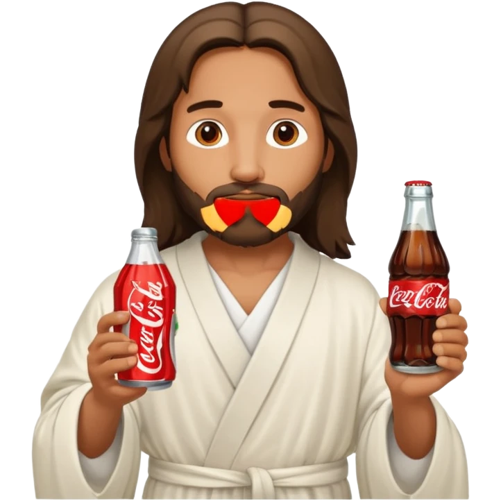 Jesus with a coke in his hand emoji