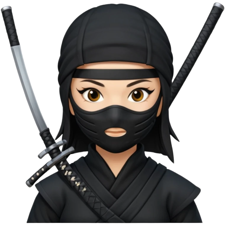 Female Ninja with mask emoji