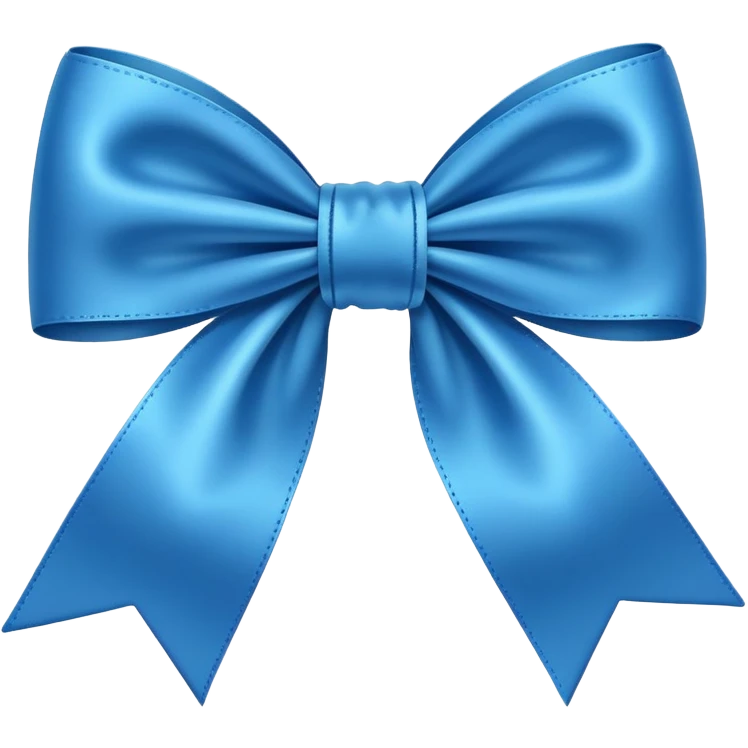 blue bow  emoji