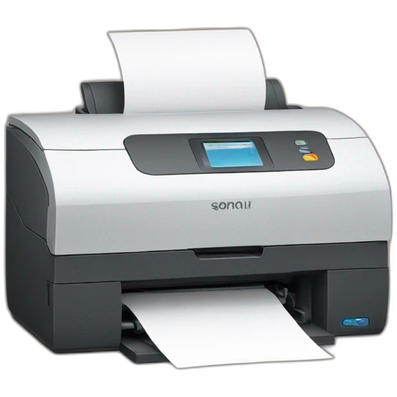 Printer with paper emoji