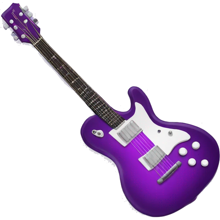 Purple Guitar: An emoji of an electric or acoustic guitar with purple details emoji