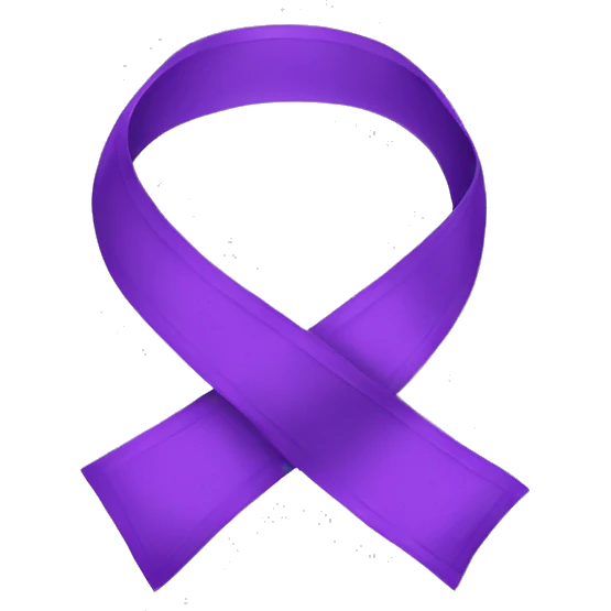 Purple ribbon emoji