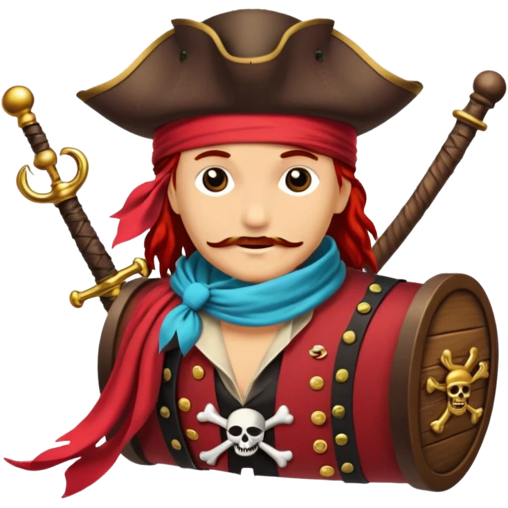 Je veux un tableau de stickers pour mon clan lak khawarizmi notre symbol est les pirat au chapeaux rouge , est un autre tableau de stickers écharpe de ton choix pour mon clan emoji