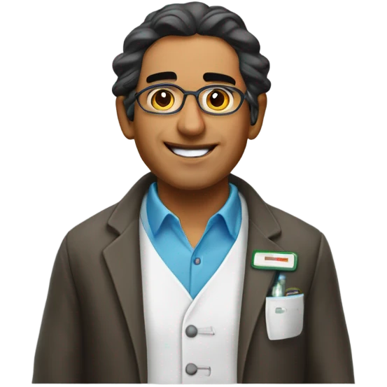 Less cartoon more real image of Mexican American chemist make it look like a real photo not an emoji emoji