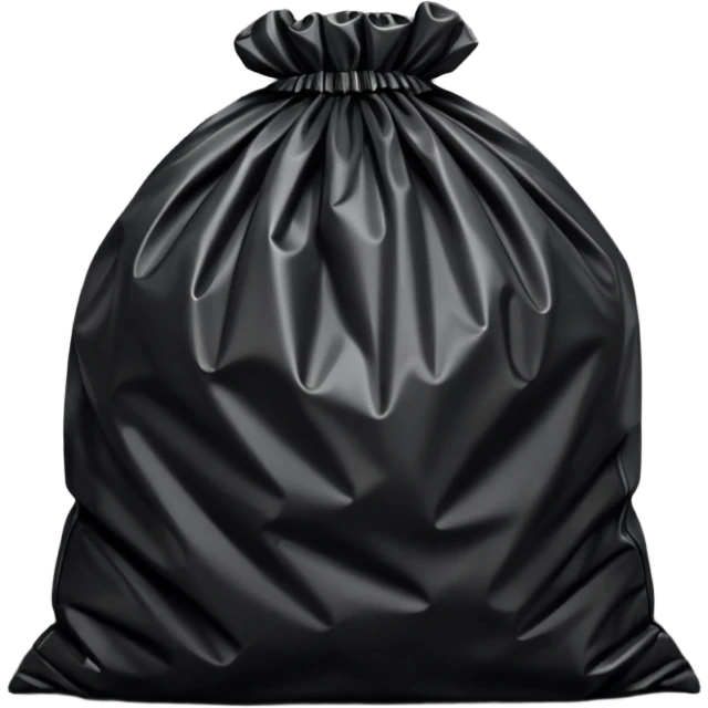 Black trash bag emoji