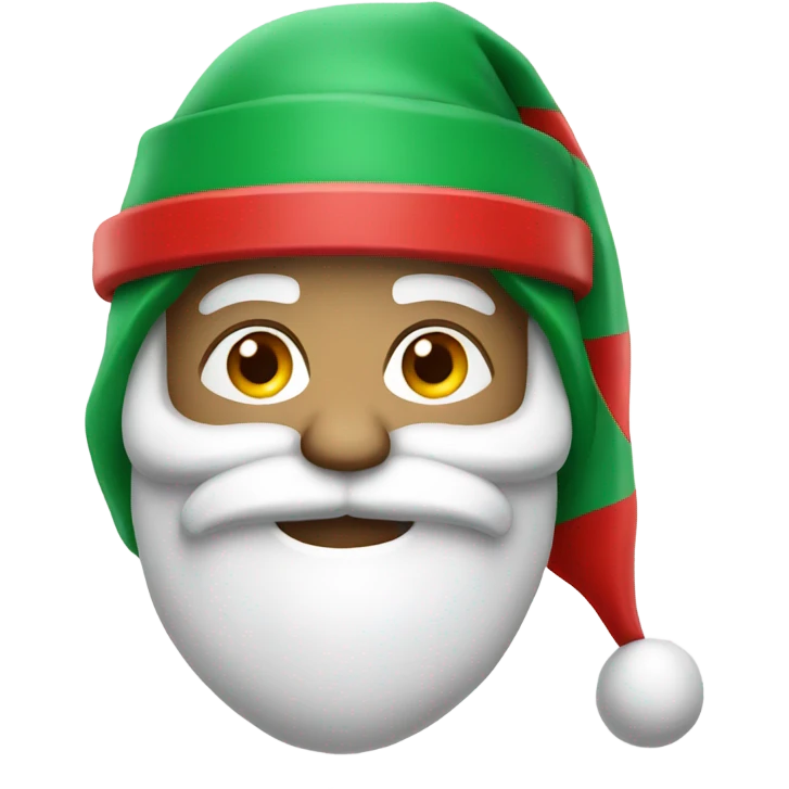 white spartan male wearing red santa hat emoji