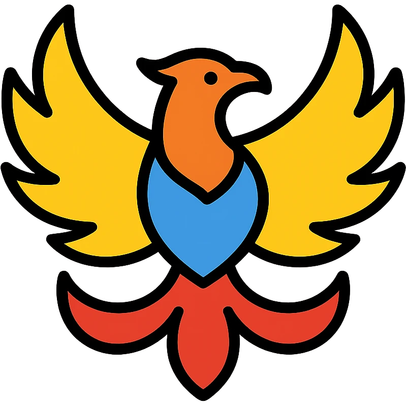 simple modern phoenix icon emoji