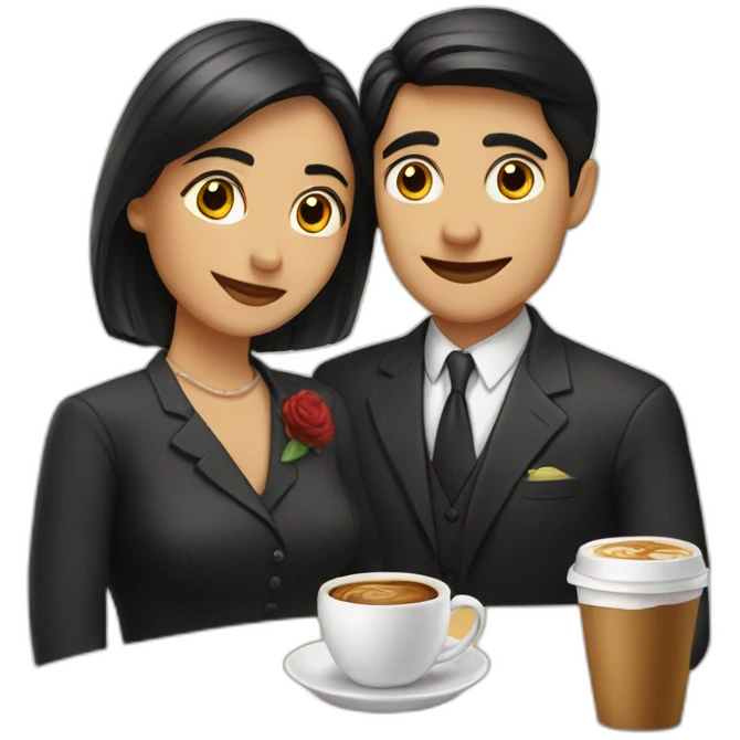 Novios ojos cafés  emoji