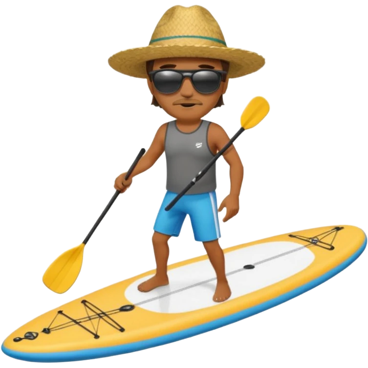 Paddle boarding Mexican man emoji