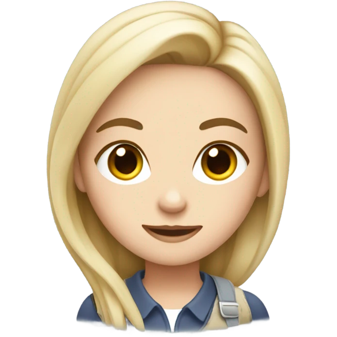 white girl with planner emoji