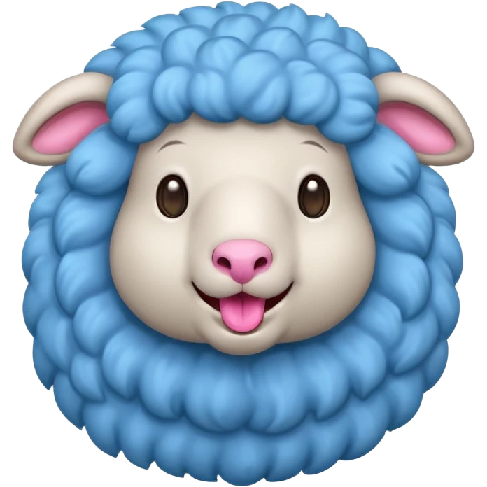 friendly light blue sheep emoji