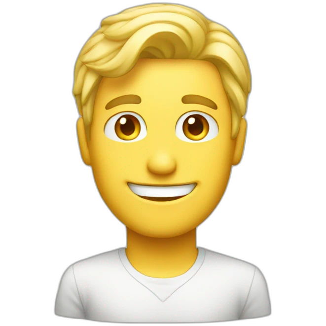 Blond man programmer wink smile emoji