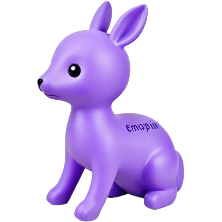 Маленькая лисичка фенек фиолетового цвета emoji