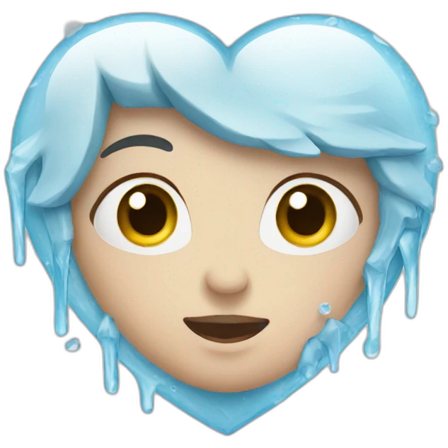 Ice heart emoji
