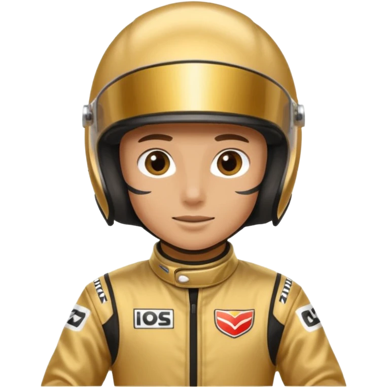 Volant karting seul en or emoji