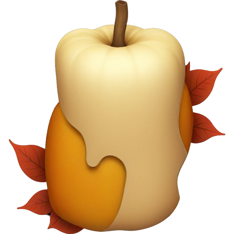 autumn apple on black background emoji
