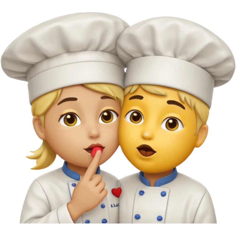 Emoji with chef hat kissing blowing kiss emoji