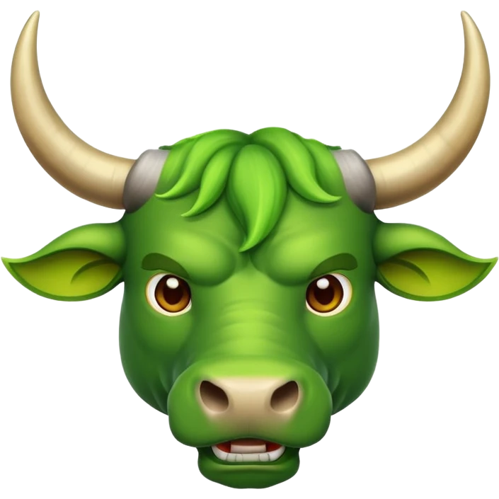 Green bull emoji