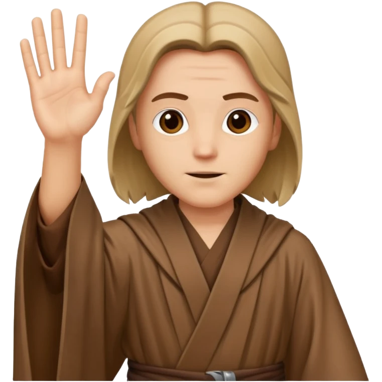 Jedi mind trick where a jedi is waving his hand emoji